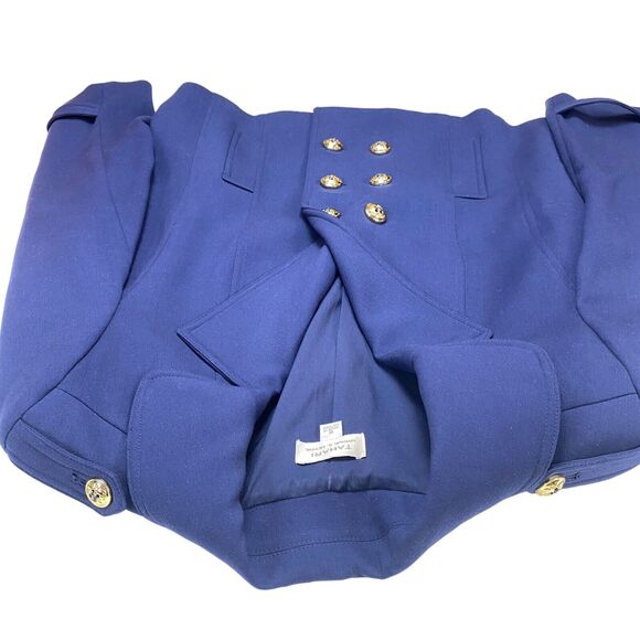 Tahari by Arthur S. Levine Peacoat Jacket Women's Size 16 Blue Double Breasted - Picture 15 of 16